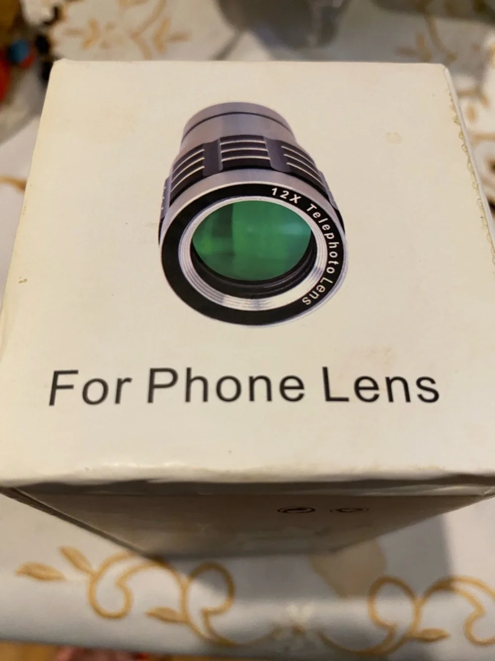 Mobile Telephoto Lens 12x Zoom with Tripod - Silver & Black
